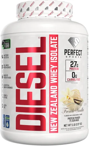 Miniatura 35 de PERFECT SPORTS Diesel 100% aislado de proteína de suero de Nueva Zelanda Endulzado con stevia, sin ingredientes artificiales, apto para dieta Keto
