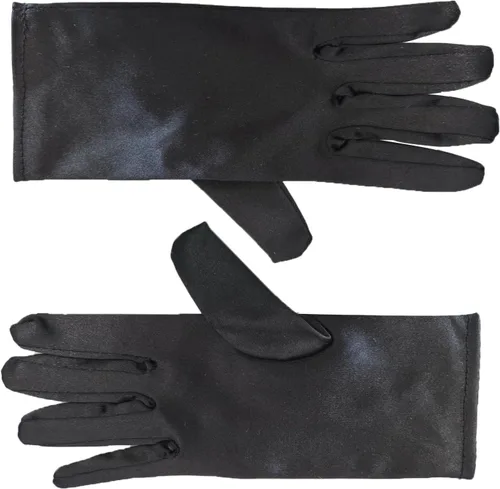 Miniatura 3 de Guantes cortos de satén, guantes de ópera de los años 20 para mujeres, vestido de noche elástico, para novia, boda, fiesta de té