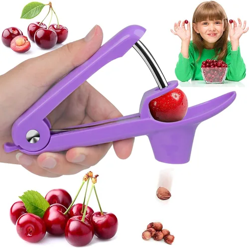 Miniatura 8 de Picadora de cerezas, herramienta para deshuesar de oliva, removedor de herramientas para deshuesar cereza, removedor de núcleo de pozo de frutas