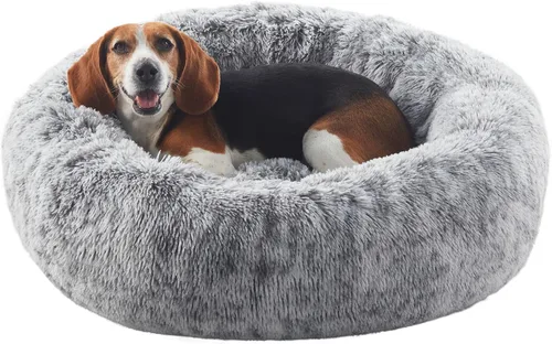 Miniatura 34 de Cama para Perros con Forma de Dona de 45 Pulgadas para Perros Extra Grandes, Cama Redonda Esponjosa Calmante Jumbo para Mascotas con Funda Removible
