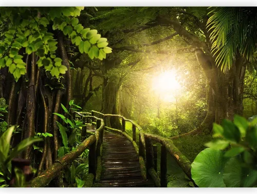 Miniatura 22 de artgeist Mural de pared premium Bosque púrpura, 79 x 55 pulgadas, papel tapiz no tejido, decoración de pared de vellón, impresión fotográfica
