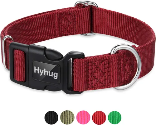 Miniatura 11 de Hyhug Pets - Collar clásico para perros de la colección regular de color sólido (S, negro)