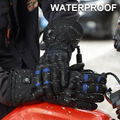 Miniatura 4 de Savior Professional Heated Motorcycle Gloves for Men Women,Dual Mode Electrically Heated Waterproof and Windproof Gloves with 12V Charging