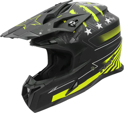 Miniatura 12 de SLMOTO - Casco de motocicleta aprobado por el DOT, con visera de espejo brillante en acabado negro, protección completa para la cara, con protector