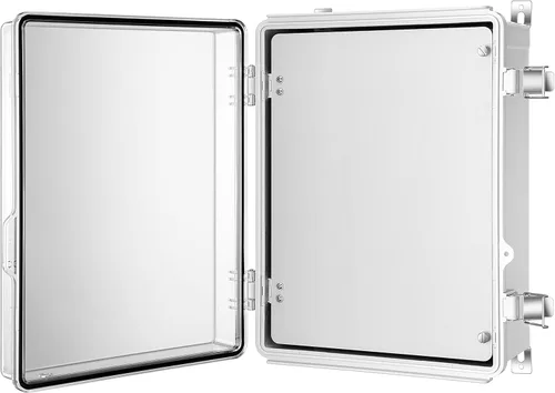 Miniatura 12 de Gratury Caja de conexiones, carcasa de plástico impermeable IP67 para proyectos eléctricos, cubierta gris con bisagras, incluye placa de montaje