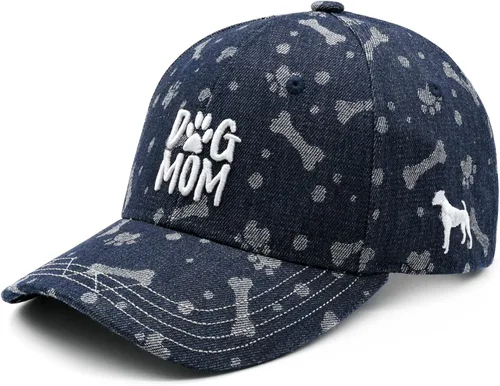 Miniatura 2 de Waldeal Gorra bordada de béisbol con diseño de perro para mujer, diseño de pata de jacquard, regalo para amantes