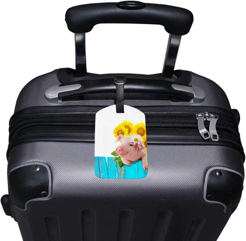 Miniatura 2 de Guitong viaje equipaje etiqueta lindo cerdo rosa ángel alas mochila etiqueta maleta viaje identificador cuero inteligente viaje negocio, Comic
