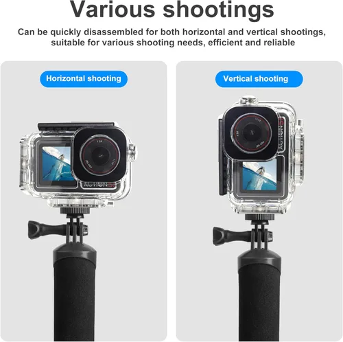 Miniatura 7 de FitStill Funda impermeable subacuática de 196 pies/196.9 ft con interfaz magnética de liberación rápida compatible con DJI Osmo Action 5 Pro/Action