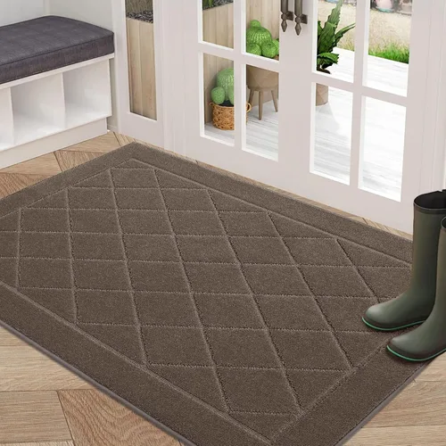 Miniatura 22 de BEQHAUSE Tapete para puerta de 20 x 32 pulgadas, tapete antideslizante para puerta, lavable, tapete para puerta de perro, resistente a las manchas