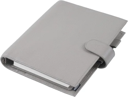 Miniatura 11 de Moterm A5 Luxe Rings Planner - Organizador de carpeta de cuero genuino (Pebble-Negro, argolla de 1.18 pulgadas (30 mm))
