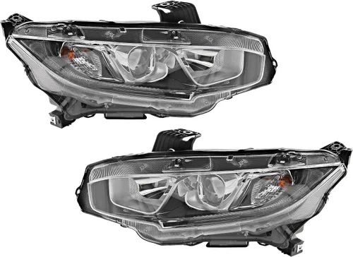 Garage-Pro Faro delantero lateral del conductor y del pasajero para Honda Civic 2016-2020 halógeno con bombillas CAPA todos los tipos de cuerpo;
