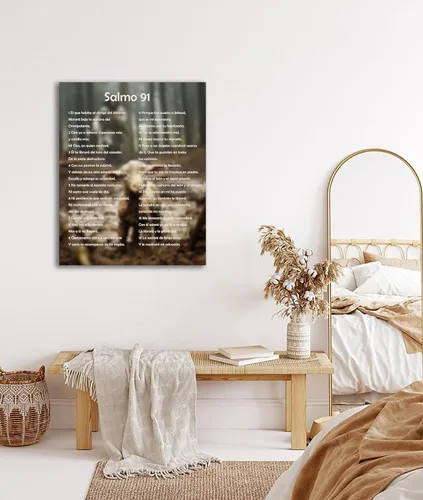 Miniatura 6 de Salmo 91 En Español Para Pared, Arte de pared del Salmo 91, Cuadros Cristianos Para Pared En Español, Decoración de pared cristiana en español, Ta