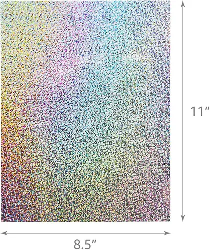 Miniatura 2 de Papel autoadhesivo holográfico 5 colores surtidos