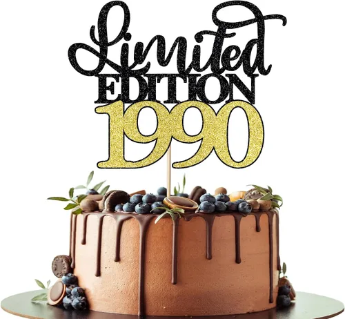 Miniatura 7 de Decoración para tartas de edición limitada de 1935, decoración de pastel de feliz cumpleaños 90, hombres y mujeres animan 90 años/90 y fabulosa