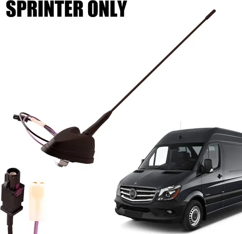 Miniatura 2 de Antena de radio montada en el techo del coche compatible con Benz Sprinter W906 2007-10 Dodge Freightliner Sprinter A9068200475 2006-17