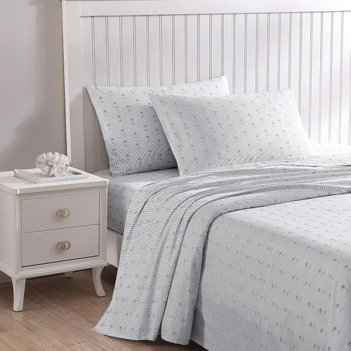 Miniatura 170 de Tommy Bahama - Juego de sábanas tamaño King, ropa de cama de percal 100% algodón con una sensación crujiente y fresca, sábanas con sábana bajera