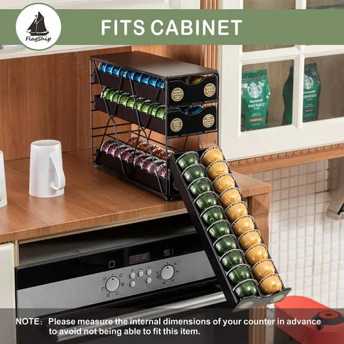 Miniatura 6 de FlagShip Soporte para cápsulas Nespresso Vertuo (4 niveles (capacidad de 80 cápsulas)