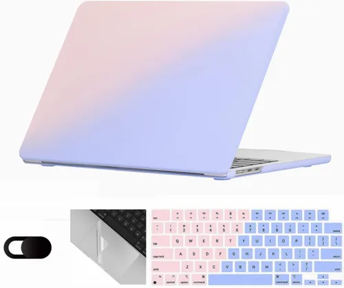 Miniatura 22 de Se7enline Compatible con MacBook Air 2024 de 15 pulgadas M4 M3 M2 A2941/A3114/A3241 Funda rígida para laptop Mac Air 15.3, cubierta protectora