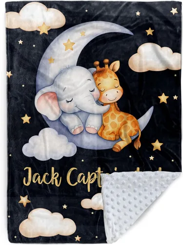 Miniatura 16 de Manta de bebé personalizada para niños, manta de bebé personalizada con nombre, franela suave con respaldo de puntos de doble capa, manta de Rocket