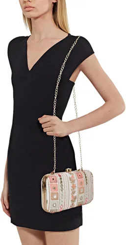Miniatura 6 de LONGING TO BUY Embrague de caja de diseño hecho a mano para mujeres, embrague bordado Zari para mujeresembrague de mano para mujeres