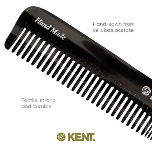 Miniatura 5 de Kent Peine de pelo de dientes finos y dientes anchos 6T G, peine de peinado hecho a mano para el cuidado del cabello, peines de peluquería, peines