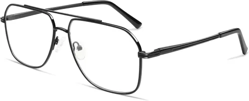 AMOMOMA Anteojos de lectura estilo aviador retro con luz azul para mujeres y hombres, marco grande de metal para lector de computadora AM6133