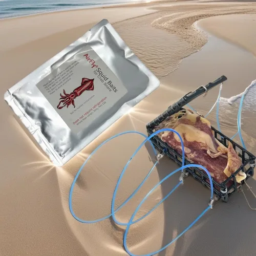 Miniatura 4 de AirFly Cebo de calamar seco real para trampas y trampas de cangrejo, fácil y potente atractor de trampa para cangrejos, listo para usar, sin