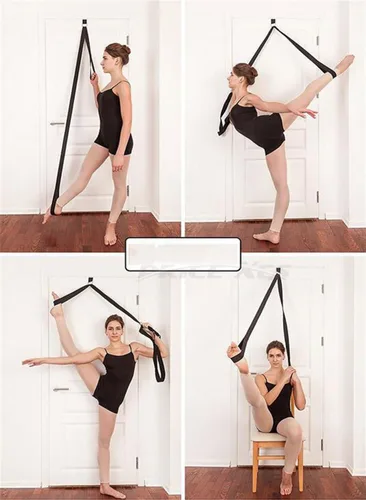 Miniatura 2 de Estiradora de Piernas Ajustable - Banda Elástica de Ballet para Alargar - Fácil Instalación en Puerta - Correa de Piernas para Flexibilidad y Azul