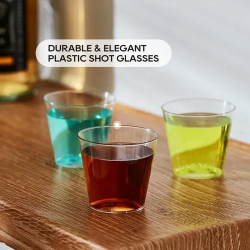 Miniatura 4 de Paquete de 500 vasos de plástico de 2 onzas, vasos desechables, vasos de degustación de vino, vaso pequeño de plástico para whisky, degustación