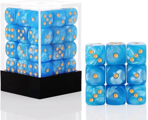 Miniatura 45 de 36 de paquete de dados de 12 mm de 6 caras MINI, juego de dados de patrón de perla, dados estándar de 6 caras para Yahtzee, Bunco o enseñanza
