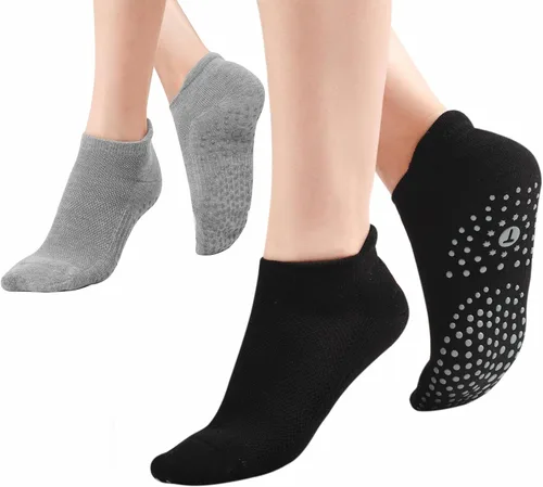 Miniatura 2 de Calcetines de pilates para mujer, calcetines acolchados antideslizantes para yoga, hospital, barras, deportes para el hogar, calcetines 24 pares
