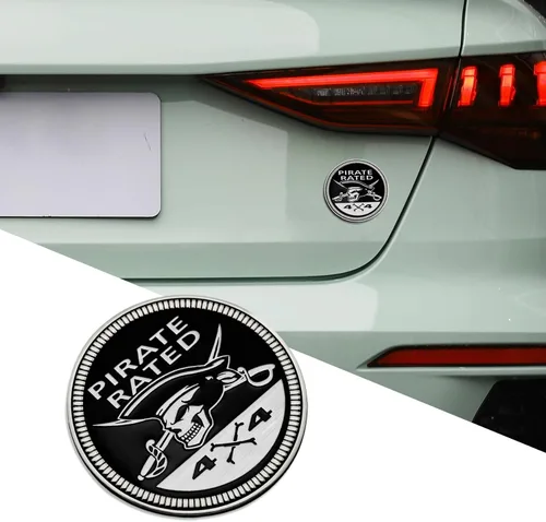 Miniatura 10 de Insignias de Automóvil 3D, Emblema Squatch Badge Rated, Insignia Automotriz de Metal 4 x 4, Calcomanías de Emblema Redondo, Insignias de Emblemas