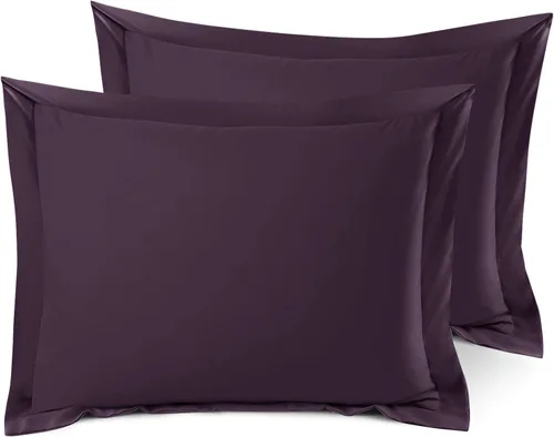 Miniatura 56 de Nestl Juego de 2 fundas tipo sham de almohada suaves - Fundas de almohada de microfibra de doble cepillado - Fundas de almohada de cama premium