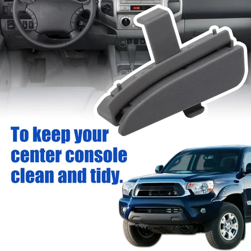 Miniatura 6 de 41042 Pestillo de bloqueo de tapa de consola central delantera compatible con Toyota Tacoma 2005-2012, repuesto para 58910AD030B0- Gris