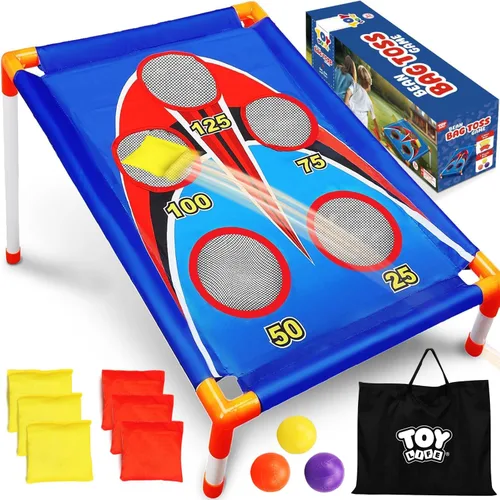 TOY Life Bean Bags Toss Carnival Games, Cornhole, Outdoor Toys for Kids Ages 4-8, Backyard Game Sports & Outdoor Play, Outside Toys for Ages 5-7,