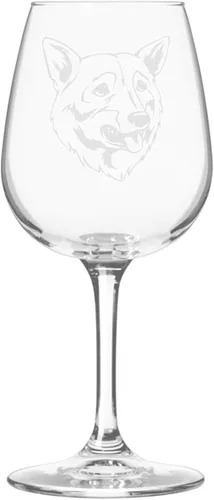 Miniatura 181 de Copa de vino de 12.75 onzas con diseño de perro grabado