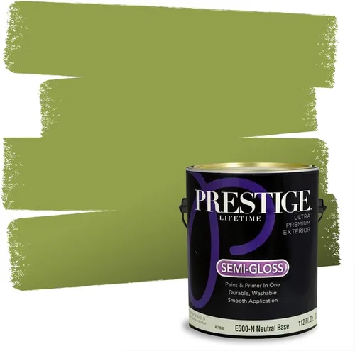 Miniatura 174 de PRESTIGE Pinturas Pintura interior e imprimación en uno, 1 galón, cáscara de huevo, aventura