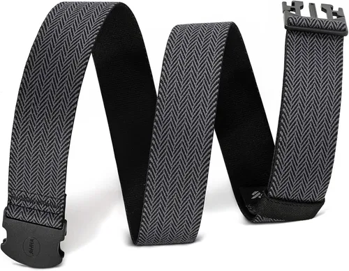 Miniatura 7 de WHIPPY Cinturón elástico unisex para hombre con hebilla no metálica, cinturón ajustable
