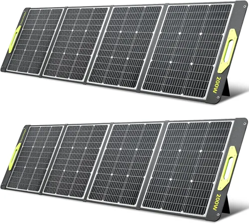 Miniatura 10 de Greenmagic Panel Solar Portátil de 120W 19V, Kit de Paneles Solares Plegables de 120W con Soportes Ajustables, Impermeable IP65 para Camping