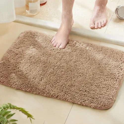 Miniatura 35 de TECHMILLY Alfombras Corredoras de Baño Super Suaves Peludas, Alfombras de Baño de Microfibra Gruesas Antideslizantes Absorbentes, Tapete de Baño