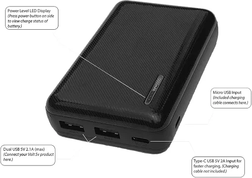 Miniatura 8 de Outfitter - Chaqueta térmica de 5 V con batería USB Powerbank, sistema de calor de capa cero