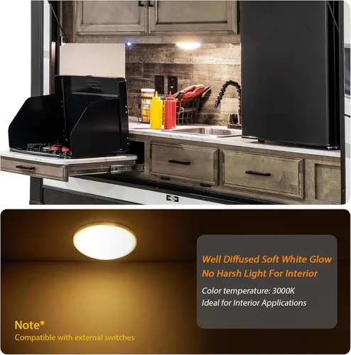 Miniatura 3 de Dream Lighting Luz descendente para techo de LEDES de 4,5" Paquete de 4