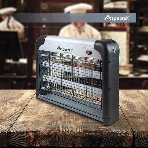 Miniatura 7 de ASPECTEK Exterminador eléctrico de insectos, bombillas UV de 20 W, mosquitos de alto voltaje, mata moscas y polillas, control de insectos