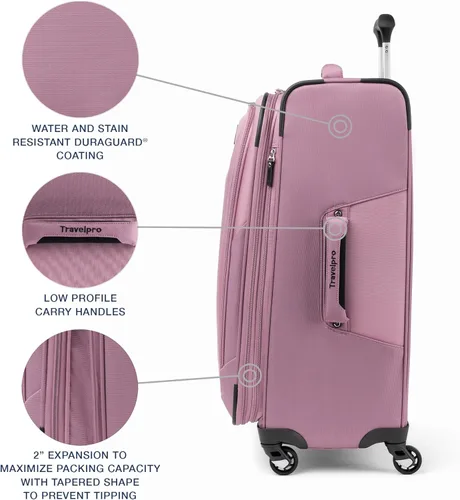 Miniatura 295 de Travelpro Maxlite 5 - Juego de 2 piezas de equipaje de mano de tela, expandibles con 4 ruedas giratorias, bolso blando para debajo del asiento, Negro