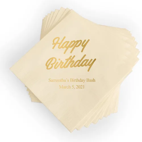 Miniatura 23 de Weddingstar - servilletas de papel impresas personalizables Negro