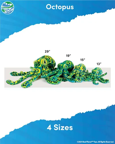 Miniatura 3 de Real Planet Peluche de Sea Life, regalo realista para niños de todas las edades, peluche de criaturas marinas del océano, regalos de cumpleaños