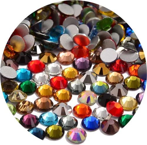 Miniatura 109 de NCB 288 diamantes de imitación de cristal redondos para arte de uñas, con parte trasera plana, para hacer accesorios de bricolaje, zapatos, ropa