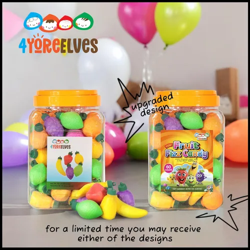 Miniatura 4 de 60 caramelos en polvo con forma de fruta, con tapas de agujeros para colgar para cuerdas decorativas, ideal para colgar en árboles de Navidad