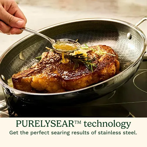 Miniatura 3 de Cuisinart FusionPlus - Juego de utensilios de cocina antiadherentes de acero inoxidable, juego de cocción de sartenes de 5 piezas con tecnología