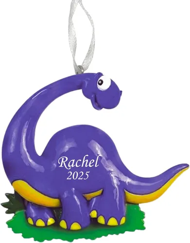 Adorno de Navidad de dinosaurio 2025 – Recuerdo personalizado de T-Rex para niños – Divertida decoración de vacaciones de animales jurásicos